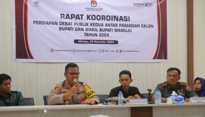 Rakor Jelang Debat Publik Kedua Paslon Pilkada Mamuju